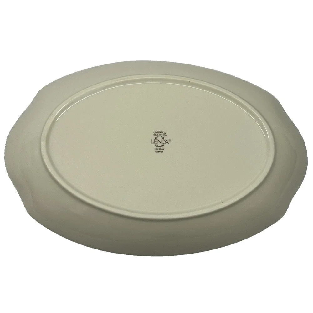 Lenox Holiday Bless This Home Tray Serving Dish-Dimension Collection-Holly Berry